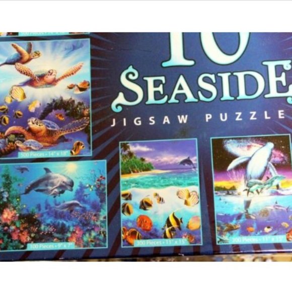 7 Ceaco Puzzles Set Seaside Ocean Beach Coral Ree - Picture 6 of 7